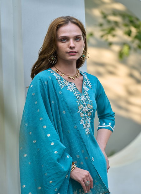 Tew Vatican Kurti Bottom With Chanderi Jcard Dupatta Wholesale Suppliers In Mumbai